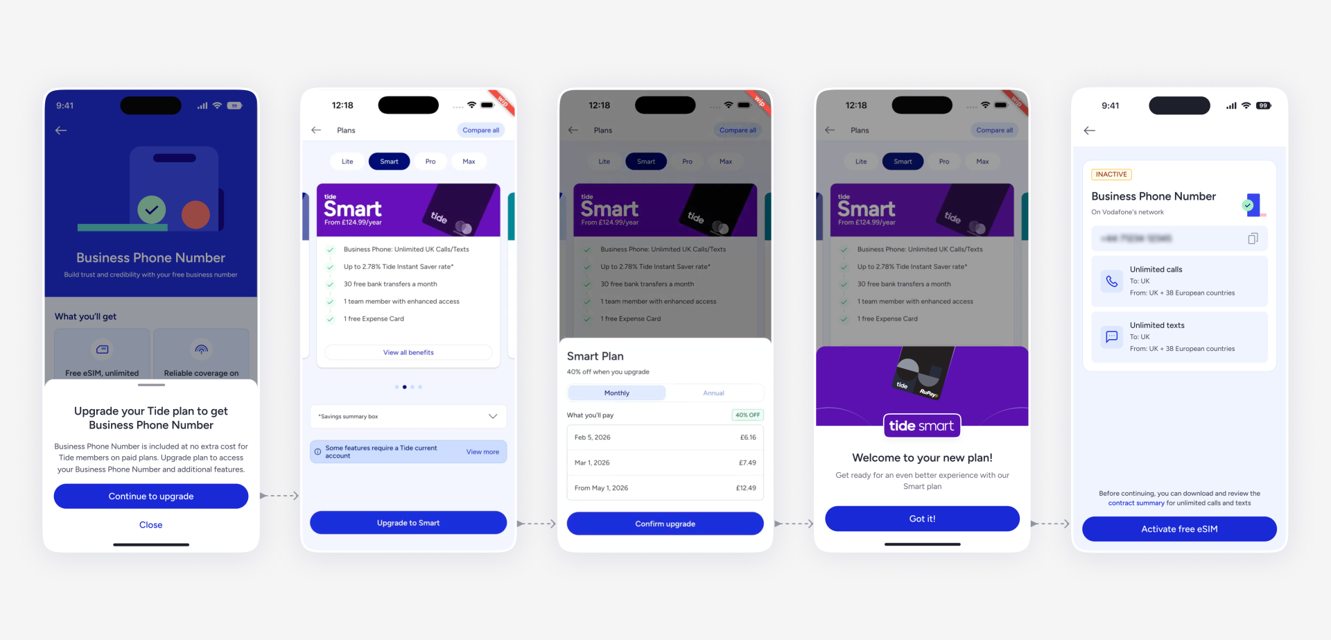Paid plan upgrade flow